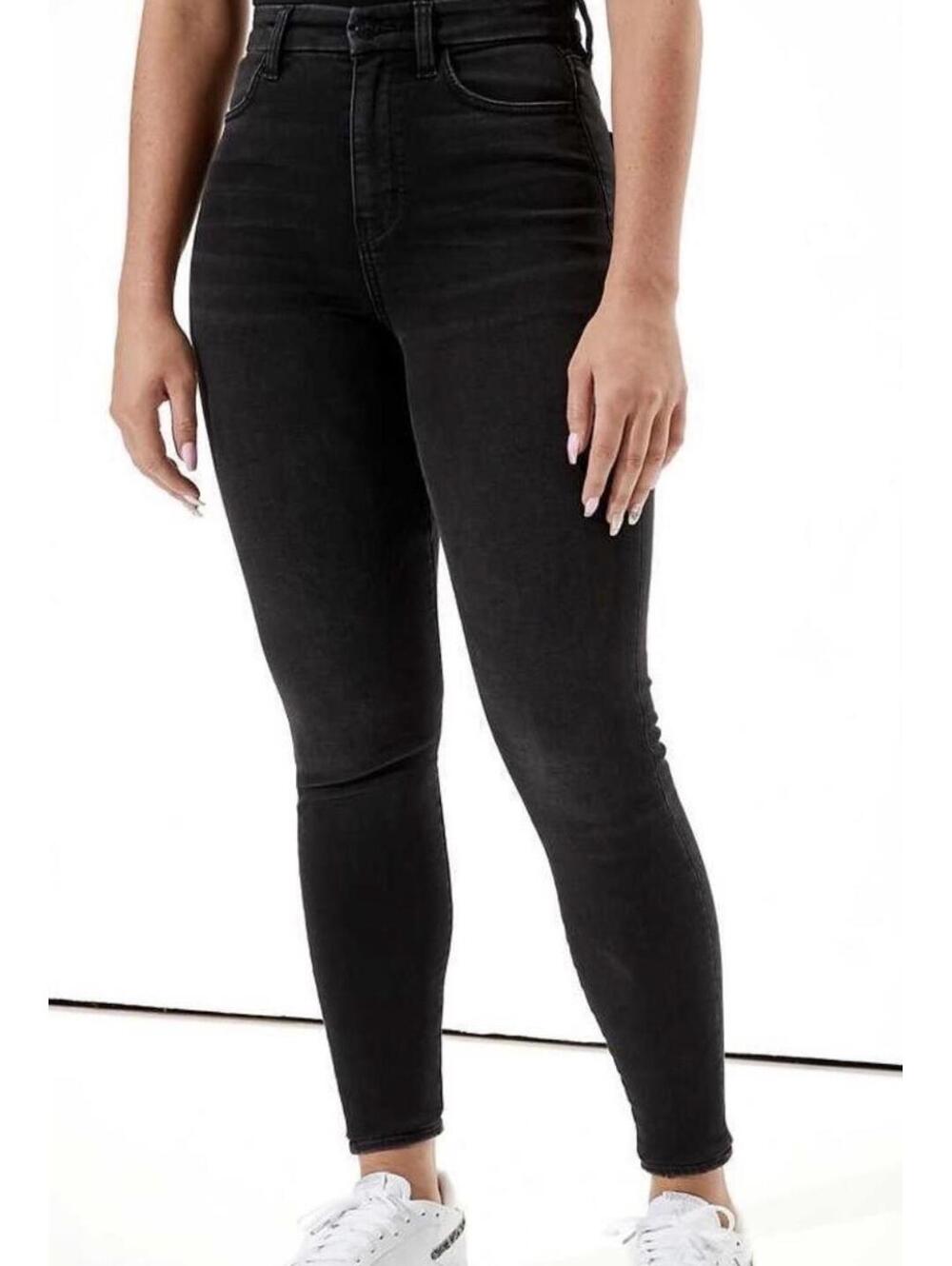 American Eagle Super High Rise Jegging Black Washed - Women 16 short